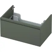 Ink Onderkast 70x45cm - Greeploos - 1 Lade - Mat Beton Groen - Badkamermeubels, Wastafelonderkasten - 8718835076207