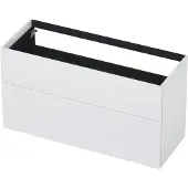 Ink Onderkast 120x45cm - Push To Open - 2 Lades - Hoogglans Wit - Badkamermeubels, Wastafelonderkasten - 8718835045074