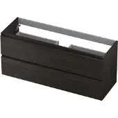 Ink Onderkast 120x40cm - Greeploos - 2 Lades - Intens Eiken - Badkamermeubels, Wastafelonderkasten - 8718835078539