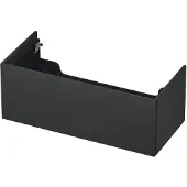 Ink Onderkast 100x45cm - Push To Open - 1 Lade - Mat Antraciet - Badkamermeubels, Wastafelonderkasten - 8718835074494
