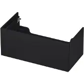 Ink Onderkast 90x45cm - Push To Open - 1 Lade - Mat Zwart - Badkamermeubels, Wastafelonderkasten - 8718835074241
