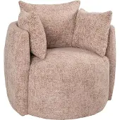 Livin24 Stoel babykamer Ruby chenille stof roze