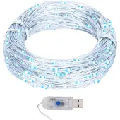 vidaXL Lichtsnoer met 400 microLED's koudwit 8 functies 40 m