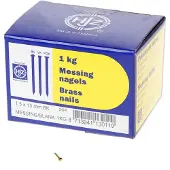 Klusgereedschapshop Messing nagels bombe kop 1.5 x 15mm 1kg