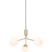 QAZQA Moderne hanglamp goud met opaal glas 3-lichts - Coby