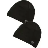 Heatkeeper thermo muts - zwart (set van 2) Jongens/Meisjes Polyester Effen - maat 5-8 jaar