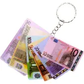 Base Toys Sleutelhanger - Eurobiljetten - 12 stuks