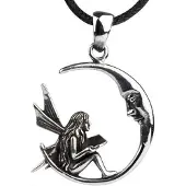 EtNox - pendant Elf in Moon - 925 silver