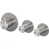 Brauer Brushed Carving inbouwthermostaat en 2 stopkranen RVS geborsteld PVD