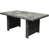 AVH-Collectie San Marino lounge-diningtafel 146x84,5xH66,5 cm grijs