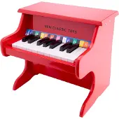 New Classic Toys Houten Speelgoed Piano - Speelgoedinstrument - Rood - Inclusief Muziekboekje en Toonlader - Vanaf 3 jaar - Speelpiano voor Kinderen