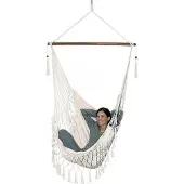 Viking Choice Braziliaanse hangmat schommelstoel - tot 120 kg - wit