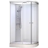 Maxaro Modera Complete Douchecabine | 120x90 cm Wit glas Schuifdeur Offset