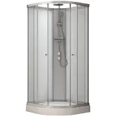 Maxaro Modera Douchecabine 90x90 cm - Wit Glas Schuifdeur Kwartrond | Douchecabine Kopen | Douchecabine Kwartrond