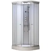 Maxaro Modera Complete Douchecabine 100x100 cm Wit Glas Schuifdeur Kwartrond | Douchecabine Kopen | Douchecabine Kwartrond