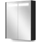 Maxaro Spiegelkast Met Verlichting Modulo 60x70cm Mat Zwart Badkamer Spiegelkast | Spiegelkast Badkamer | Spiegelkast met Verlichting