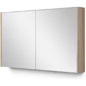 Maxaro Spiegelkast Met Verlichting Modulo 120x70cm Lichtbruin Eiken