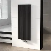 Maxaro Uranus Designradiator | 47x120 cm Mat zwart 999 Watt Aluminium Centrale verwarming