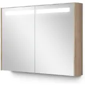 Maxaro Spiegelkast Met Verlichting Modulo 100x70cm Lichtbruin Eiken