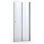 Maxaro Zircon Comfort Douchedeur | 90 cm Chroom Helder glas Vouwdeur
