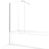 Maxaro Zircon Comfort Badwand 75cm Chroom Helder Glas | Badwand | Badwand Glas | Badscherm | Glazen Badwand