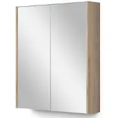 Maxaro Spiegelkast Met Verlichting Modulo 60x70cm Lichtbruin Eiken Badkamer Spiegelkast | Spiegelkast Badkamer | Spiegelkast met Verlichting