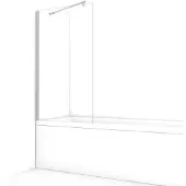 Maxaro Zircon Comfort Badwand 75cm Chroom Helder Glas | Badwand | Badwand Glas | Badscherm | Glazen Badwand