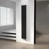 Maxaro Uranus Designradiator | 28x180 cm Mat zwart 899 Watt Aluminium Centrale verwarming