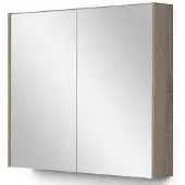 Maxaro Spiegelkast Met Verlichting Modulo 80x70cm Eiken Badkamer Spiegelkast | Spiegelkast Badkamer | Spiegelkast met Verlichting