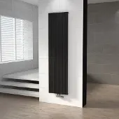 Maxaro Uranus Designradiator | 47x180 cm Mat zwart 1499 Watt Aluminium Centrale verwarming