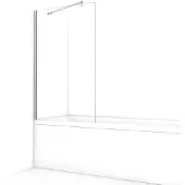 Maxaro Zircon Comfort Badwand 80cm Chroom Helder Glas | Badwand | Badwand Glas | Badscherm | Glazen Badwand