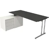 Theo Kerkmann Büromöbelfabrik GmbH & Co. KG - Bureau Profi antraciet met archiefkast 180x80cm