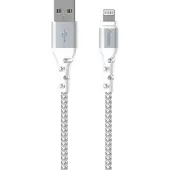 Energizer Metall / geflochtenes Nylonkabel - Lightning - 2m, weiss