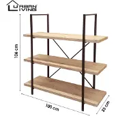 Urban Living Industriële Kast met 3,4 of 5 Planken van