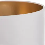 Helam Lampenkap Alba, Ø 20 cm, E27, wit/goud Alba, wit / opaal, Woon-/ Eetkamer, Textiel / Stof / Zijde
