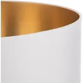 Helam Lampenkap Alba, Ø 45 cm, E27, wit/goud Alba, wit / opaal, Woon-/ Eetkamer, Textiel / Stof / Zijde