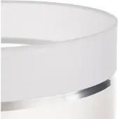 Helam Lampenkap Helen E27 Ø35/hoogte 20 cm wit/zilver, wit / opaal, Woon-/ Eetkamer, Textiel / Stof / Zijde
