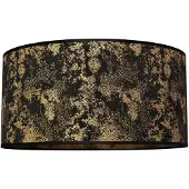 Helam Lampenkap Abba E27 Ø 40/hoogte 20 cm zwart/goud, zwart, Textiel / Stof / Zijde