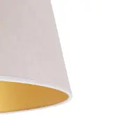 Duolla Lampenkap Cone hoogte 25,5 cm, ecru/goud, crème / amber, Textiel / Stof / Zijde