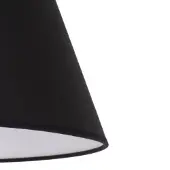 Duolla kap Sofia hoogte 25 cm, zwart/wit, zwart, Textiel / Stof / Zijde