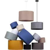 Duolla Lampenkap Roller Ø 50 cm, aardekleurig, bruin / roest, Textiel / Stof / Zijde