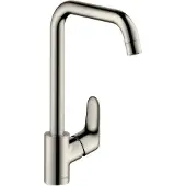Hansgrohe focus m41 eengreeps keukenmengkraan 260 ecosmart, rvs look