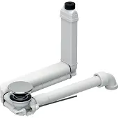 Geberit Toebehoren - Ruimte besparende wastafel sifon Clou, voor trekstangbediening, chroom 152.013.21.1