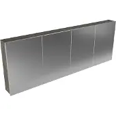 Mondiaz Cubb spiegelkast 200x70x16cm dark brown met 4 deuren