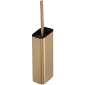 Geesa Shift Toiletborstel met houder Goud geborsteld (zwarte deksel en borstel) 919911-07-06
