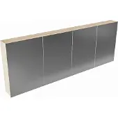 Mondiaz Cubb spiegelkast 200x70x16cm washed oak met 4 deuren