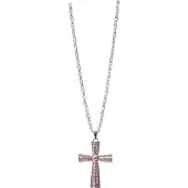 Partychimp Ketting zilver kruis | Religieuze ketting Pater (zilver)