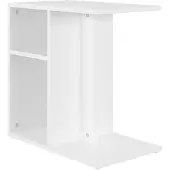 vidaXL Bijzettafel 50x30x50 cm bewerkt hout wit