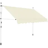 vidaXL Luifel handmatig uittrekbaar 250 cm crème