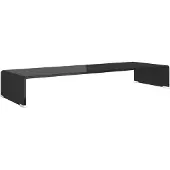 vidaXL Tv-meubel/monitorverhoger zwart 90x30x13 cm glas